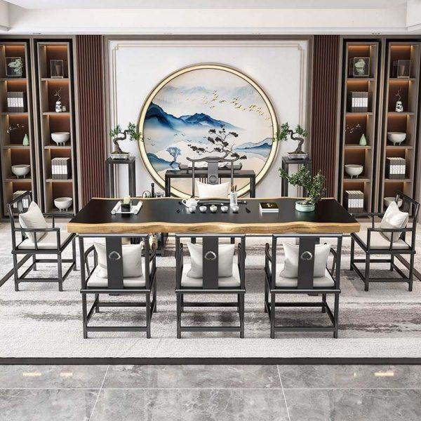 实木大板茶桌椅组合复古艺术禅意功夫公室原木整板新中式泡茶台,商业/办公家具,茶台/茶桌,淘宝优惠券,粉丝福利购,淘宝优惠卷