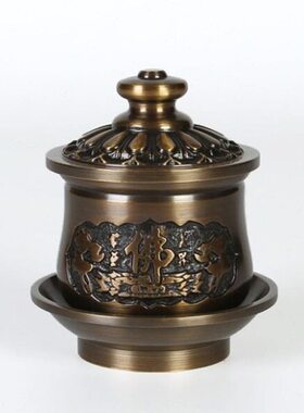 纯铜供酒杯供佛供杯供财神关公酒杯拜神茶杯高脚杯圣水杯佛具摆件