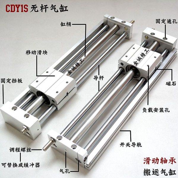 CDY1S 磁偶式无杆气缸滑台气缸Φ25 Φ32机械手滑尺气缸 搬运气缸