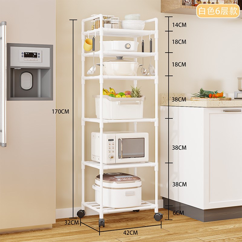 希音TEMU带轮落地收纳架厨A房置物架小推车卫生间架子9909