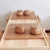 国学桌棋类培训课堂教学棋具课桌椅 围棋课桌 围棋桌椅组合 实木