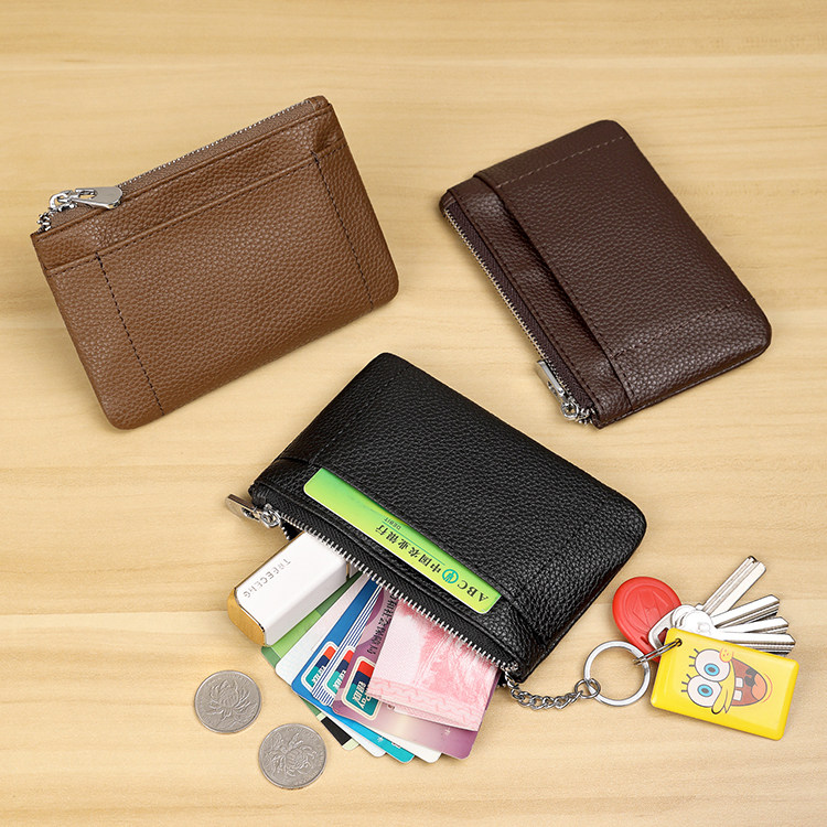 小钱包男女简约荔枝纹薄款钱夹钥匙包零钱银币包卡包短款皮夹爸爸,箱包皮具/热销女包/男包,钱包,淘宝优惠券,粉丝福利购,淘宝优惠卷