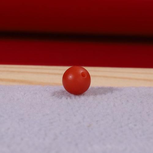 毕业级保山南红单珠6mm散珠柿子红满肉顶珠保山水库旁滴水洞料