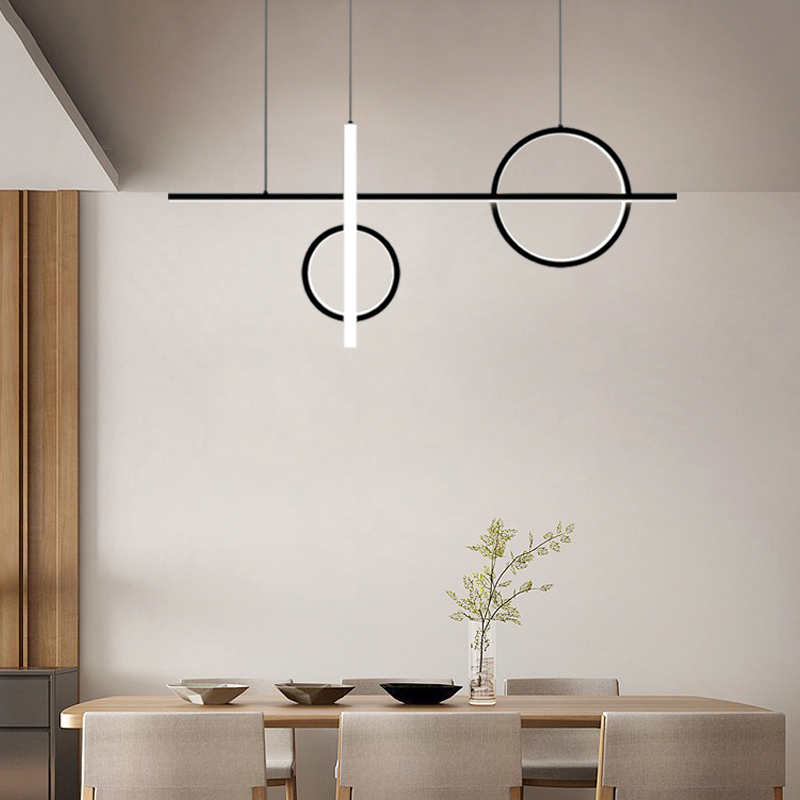 客厅吊灯现代简约大气北欧轻奢饭桌灯具M网红新款吧台饭厅吊灯