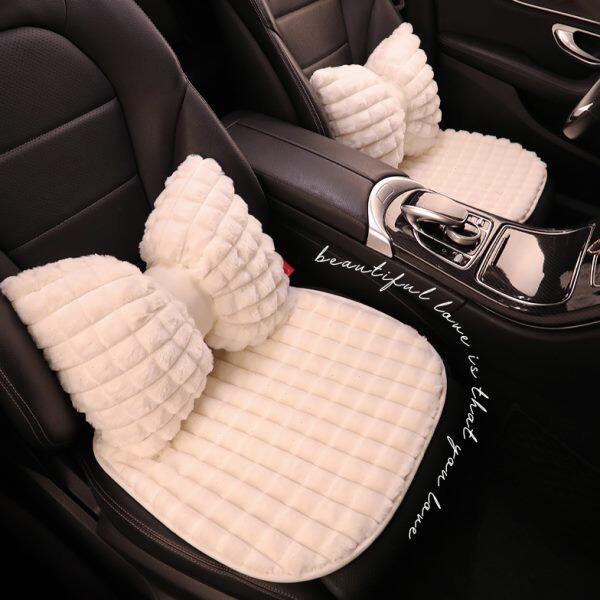 汽车坐垫冬季毛绒单片网红女神座椅加热垫四季通用车内座垫后排女