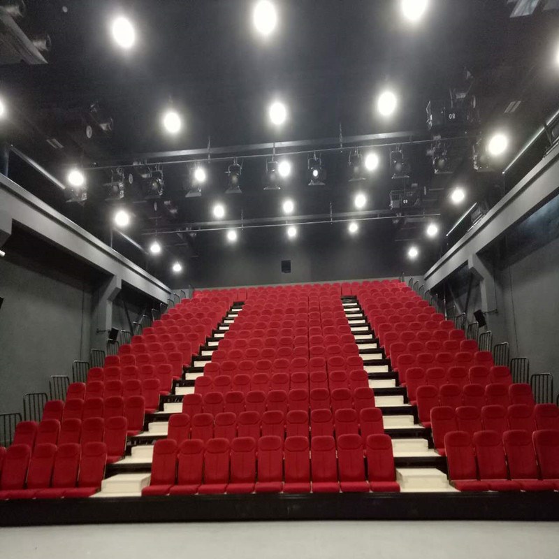 厂家会议c室报告厅软包伸缩看台座椅前置软包看台座椅