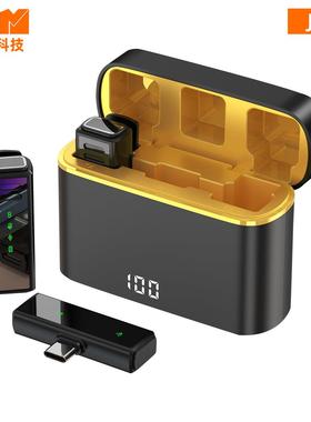 新款领夹麦克风j88智能降噪直播声卡专业收音无线麦迷你音响话筒