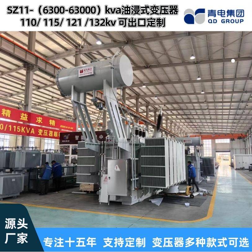 青电变压器厂 SZ20- 6300 25000 63000KVA/110kv油浸式主变压器