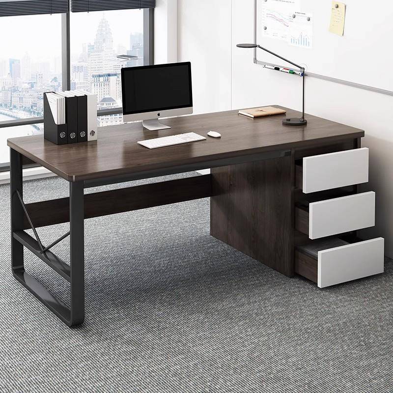 书桌电脑桌台式简约家用学生带抽屉写字台卧室写字桌办公室收纳桌