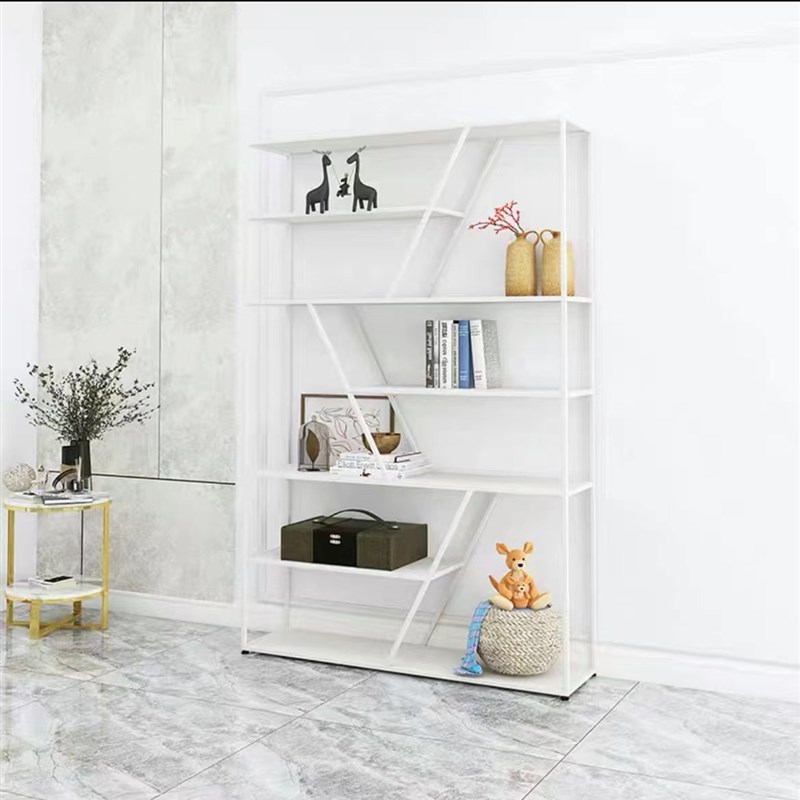 铁艺家用书柜办公室置物架展示架墙面书本收O纳架落地书架陈列架