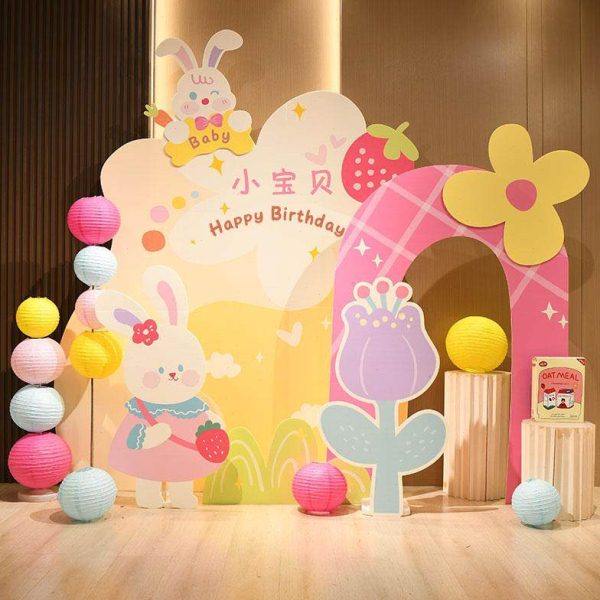花朵小兔小清新生日氛围装饰周岁宴生日宴布置KT板定制酒店布置,节庆用品/礼品,装扮布置套餐,淘宝优惠券,粉丝福利购,淘宝优惠卷