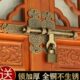 木门纯黄铜明装 大门全铜门销复古老式 门闩 门锁中式 仿古门栓插销式