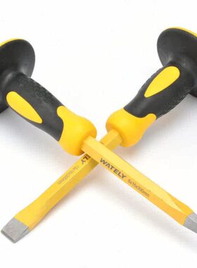 Wately威特力 12寸双色柄尖凿 扁凿  300mm尖冲 扁冲 石工钢凿子