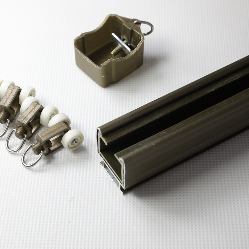 浙家布艺铝合金静音窗帘卧室客厅I轨道滑轨导轨顶装侧装