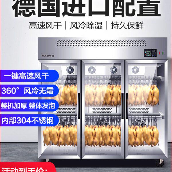 麦大厨智能晾鸭柜商用烧鹅烧腊鸭胚吹干烘干机凉烤鸭风干柜晾胚柜