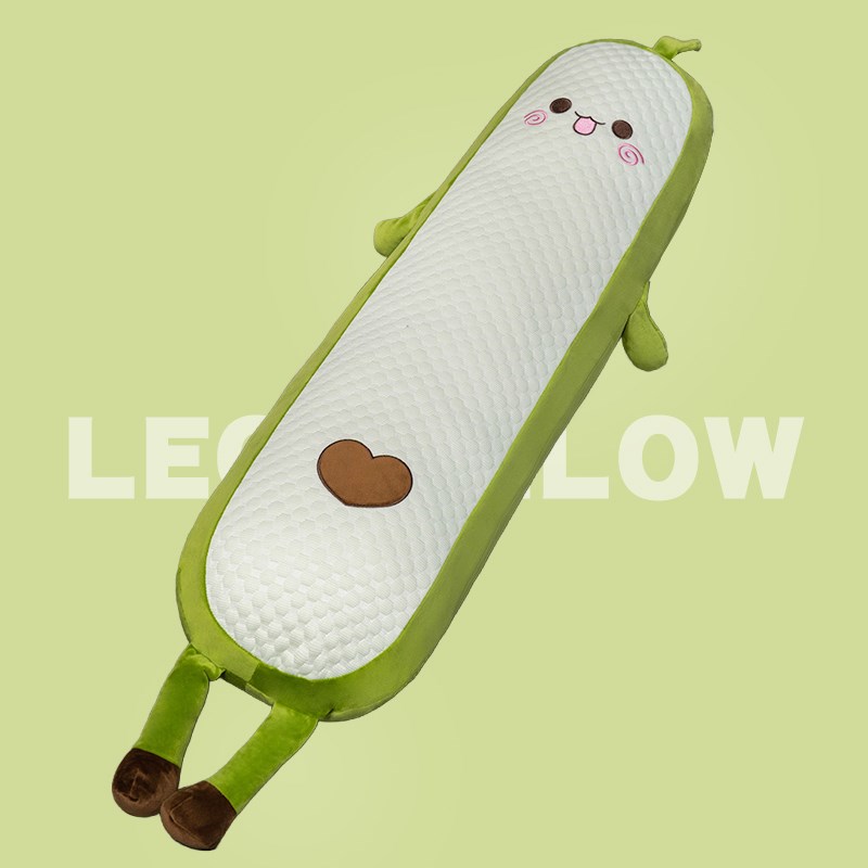 冰豆豆牛油果长条抱枕女生睡觉夹腿男生款床上Q抱睡专用玩偶可拆