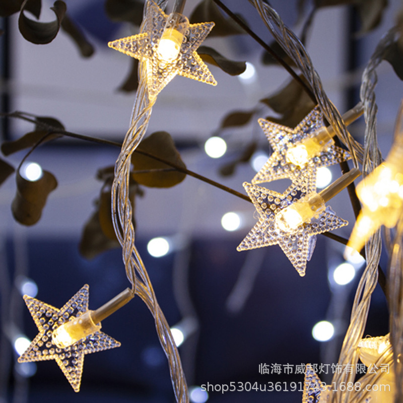 厂家直销 led星星灯电池盒款五角星彩灯圣诞网红房间装饰小彩灯串