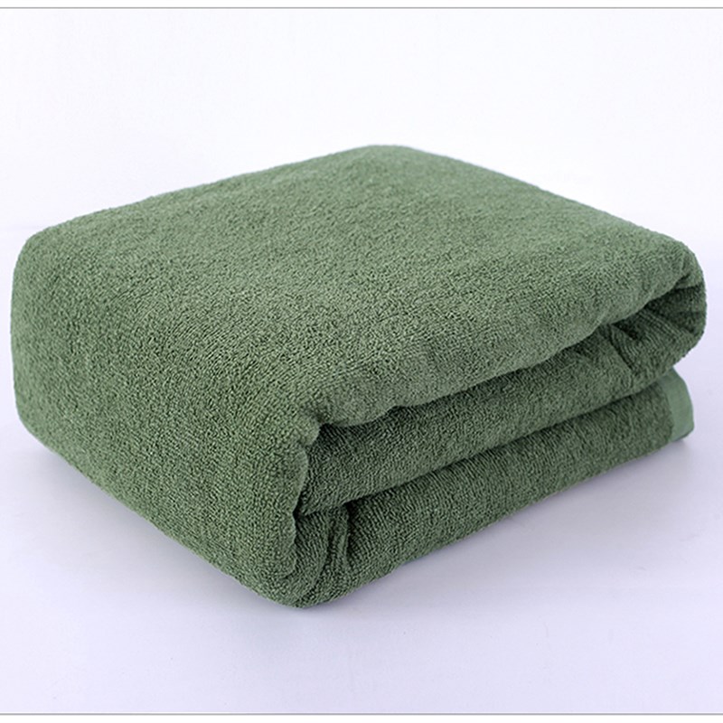 毛巾被军绿色毛巾毯夏季蓝色毛毯A单位单人军训橄榄绿盖毯被薄毯