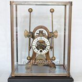 航海钟机械复古动态创意座钟欧式 发条上弦台钟 古典家居摆钟老式