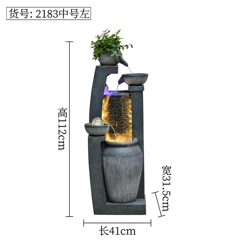 欧式流水摆件循环水生财客厅加湿器山H水景观简约现代假山喷泉造