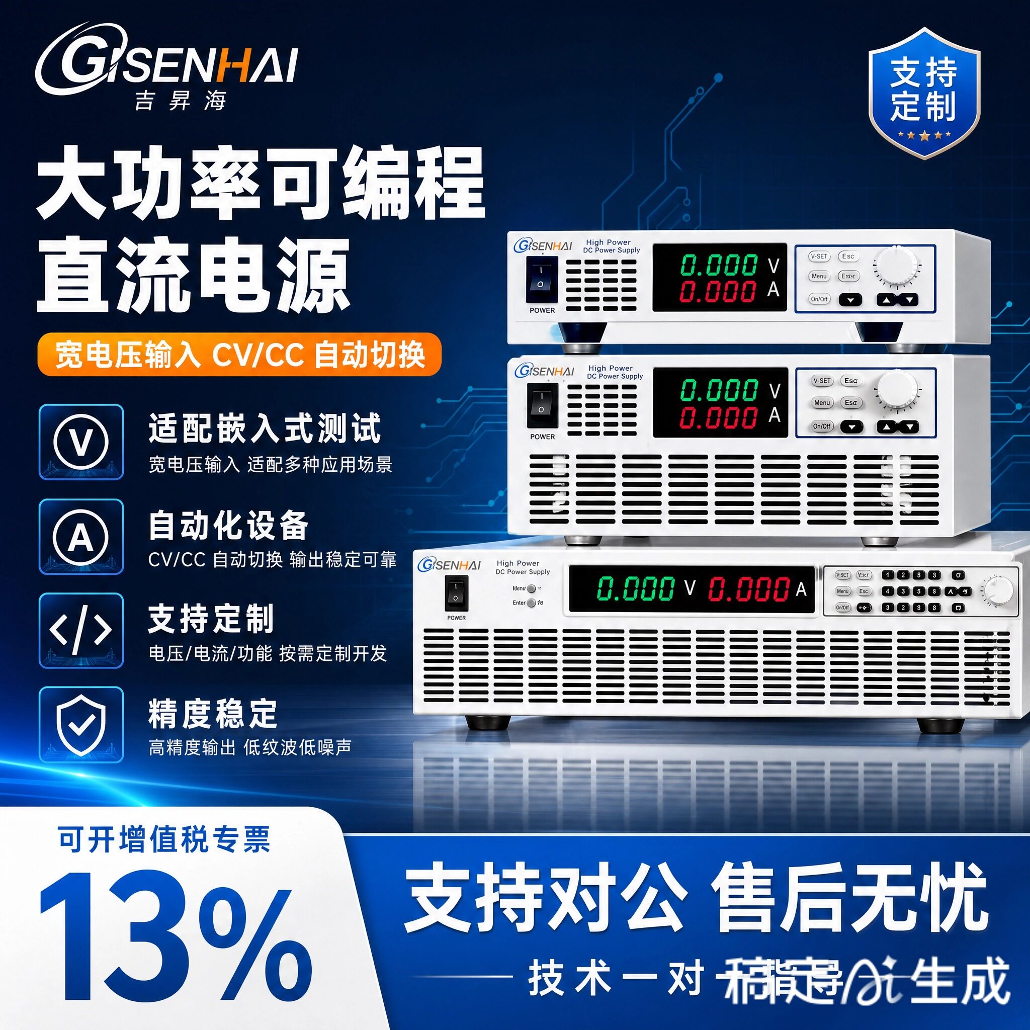 吉昇海直流电源高精度高压大电流程控通讯可编程直流稳压可调电源 - 实物图