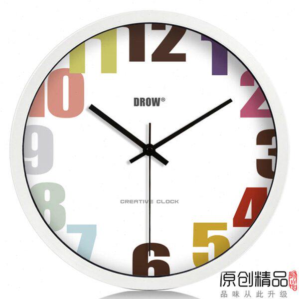 创意时尚现代个性欧式田园石英钟客厅静音挂钟 时钟表简约大壁钟