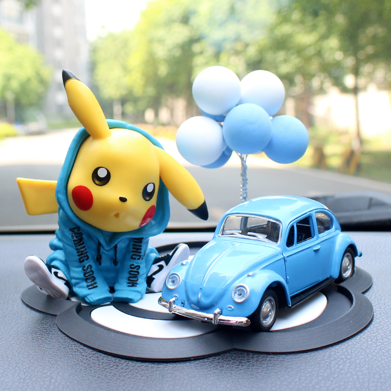 可爱卡通汽车摆件合金车模创w意车载中控台摆设个性公仔车内装饰