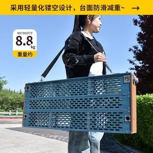 江上客新款蓝色镂空钓台2024超轻铝合金便携式新型水陆两用大小款