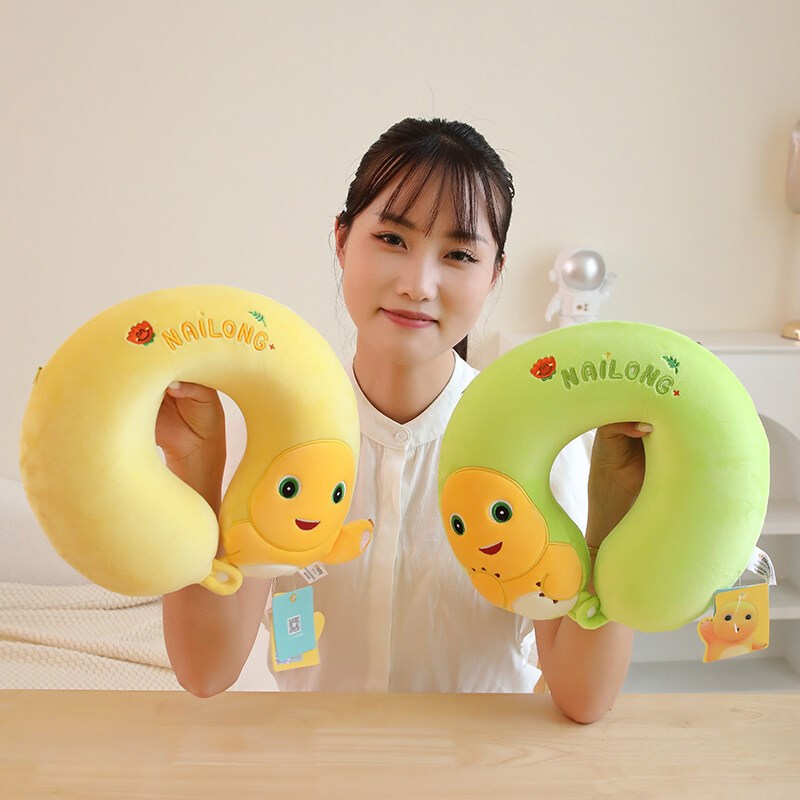 多爱奶龙u型枕旅行颈椎枕头记忆C棉头枕u形脖枕护脖子靠枕午睡枕