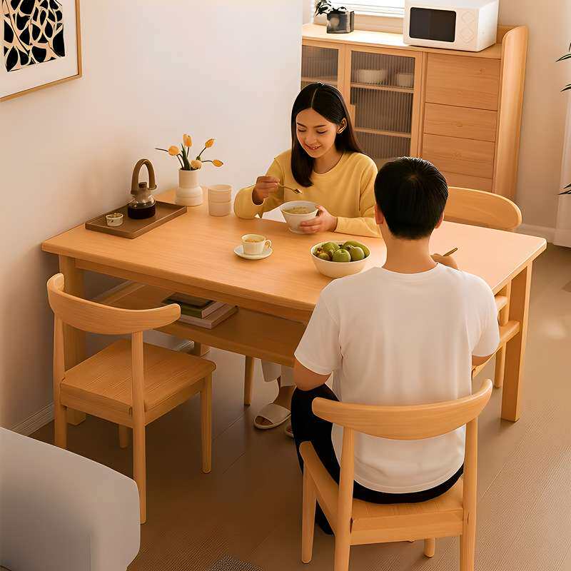 实木电脑桌卧室大板桌长方形双人桌子家用办公桌书法桌茶桌学习桌