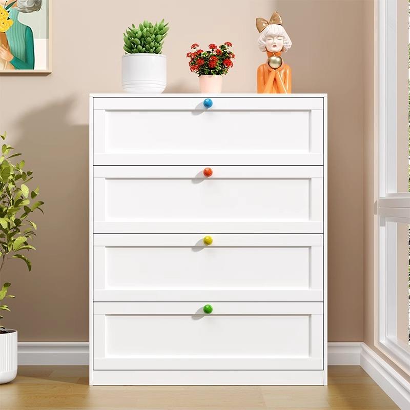 钢制五斗柜现代简约铁艺储物柜收纳柜抽屉柜奶油风落地多层抽屉柜