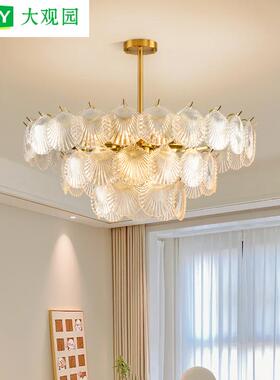 大观园法式轻奢主卧室灯水晶灯现代简约温馨房间餐厅客厅吊灯Z413