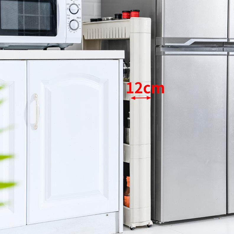 12cm窄缝收纳架家用卫生间夹缝置物架分层落地可移动小推车储物架