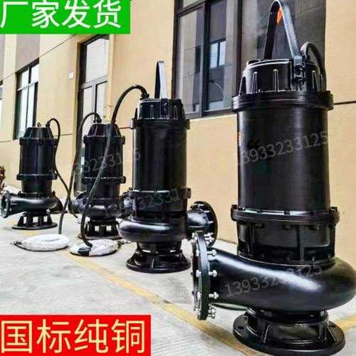 污水泵大功率潜污泵45kw380V大口径大量流WQ排污泵水坑工地提升泵