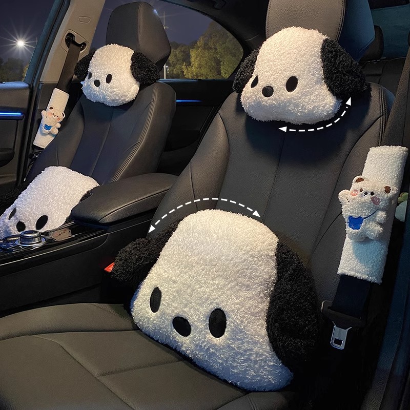 汽车头枕护颈枕h车载车用靠枕可爱一对车内座椅颈部枕头记忆棉卡