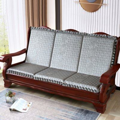 加厚红木质木头沙发坐垫四季通用实木沙发垫带靠背连体春秋椅坐垫