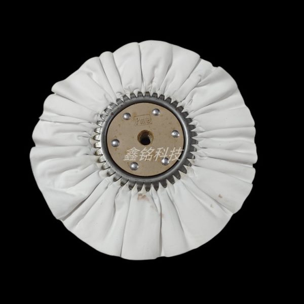 府绸风轮镜面布轮防羽布油漆塑胶亚克力牛角树脂抛光棉布轮300MM