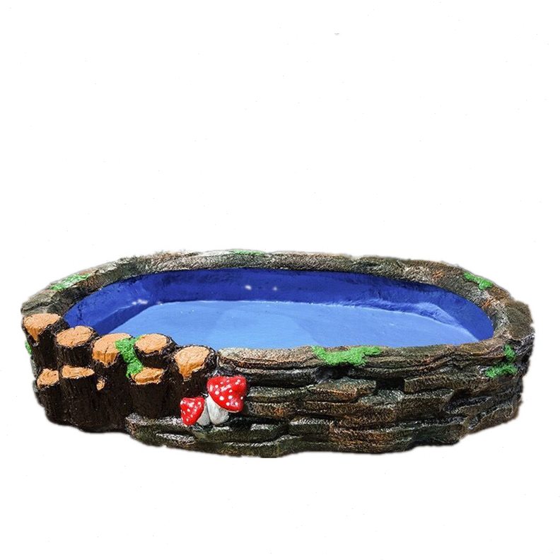 SG8Y庭院鱼池造景假山喷泉露台景观花园龟池庭院茶室装饰水景