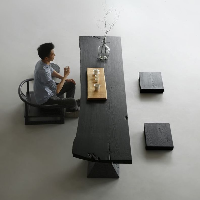 碳化实木茶几日式茶桌客厅