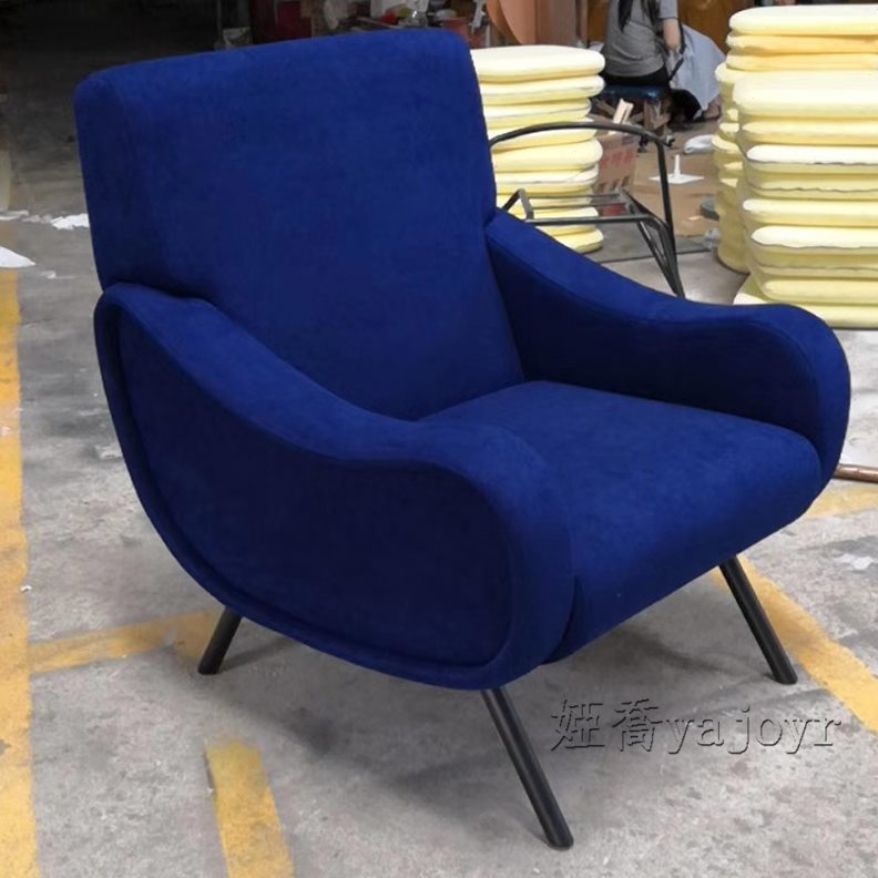 北欧轻奢风单人沙发椅网红椅酒店别墅会所洽谈椅休闲椅现代简约