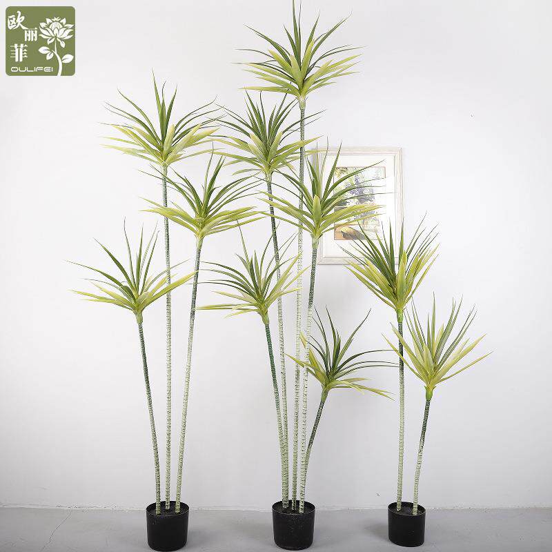 大型落地仿真绿植 龙舌兰盆栽室内装饰植物 酒店玄关仿真树龙舌兰