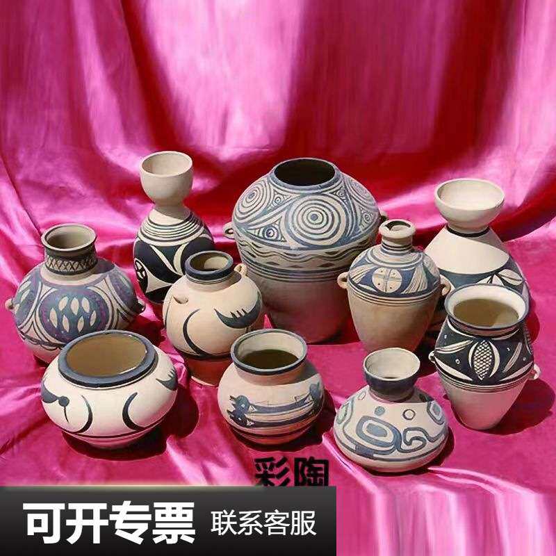美术静物彩陶薪火相传唐风古韵青花瓷写生教具画室专用陶罐10件套