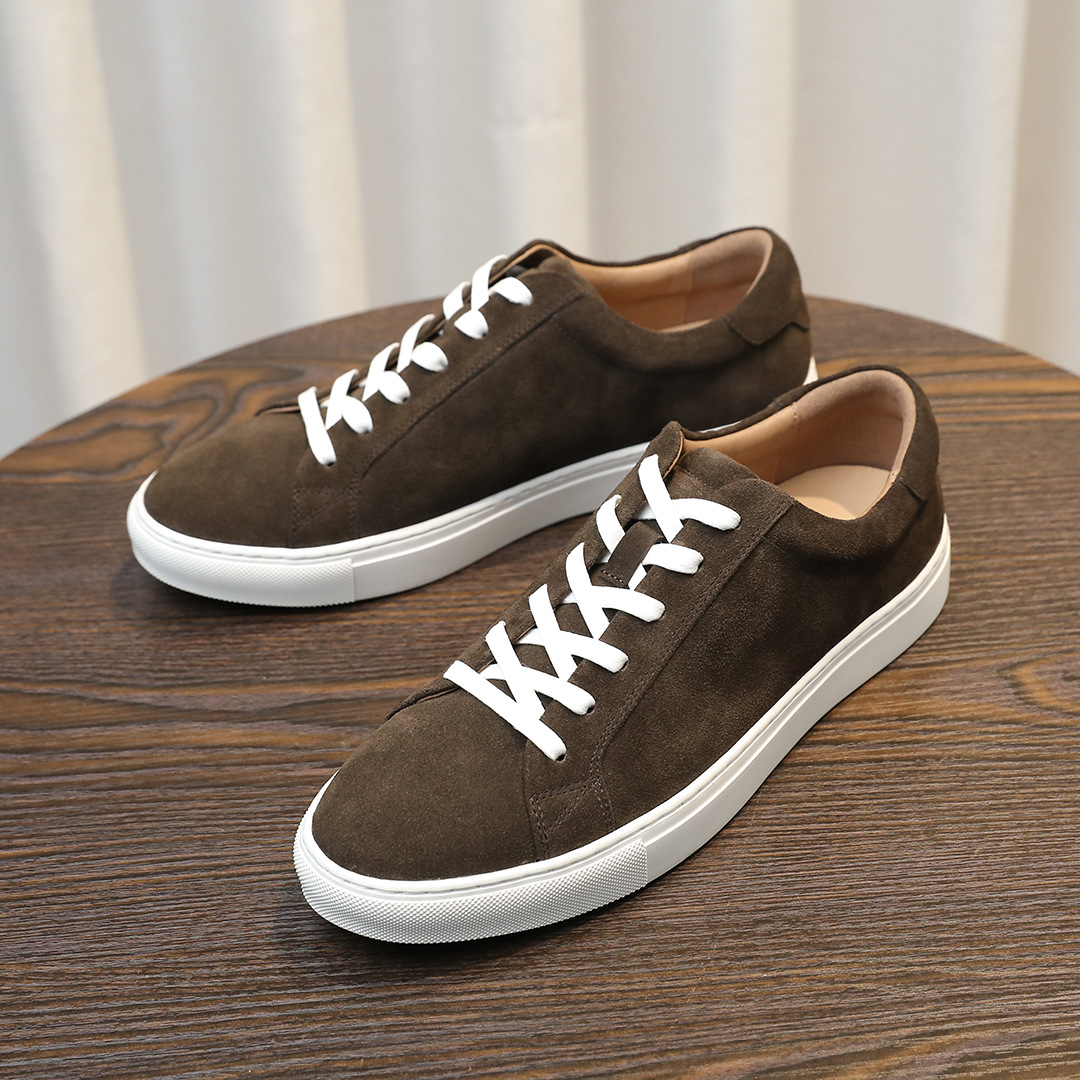 男士青春潮流轻便磨砂牛皮休闲鞋