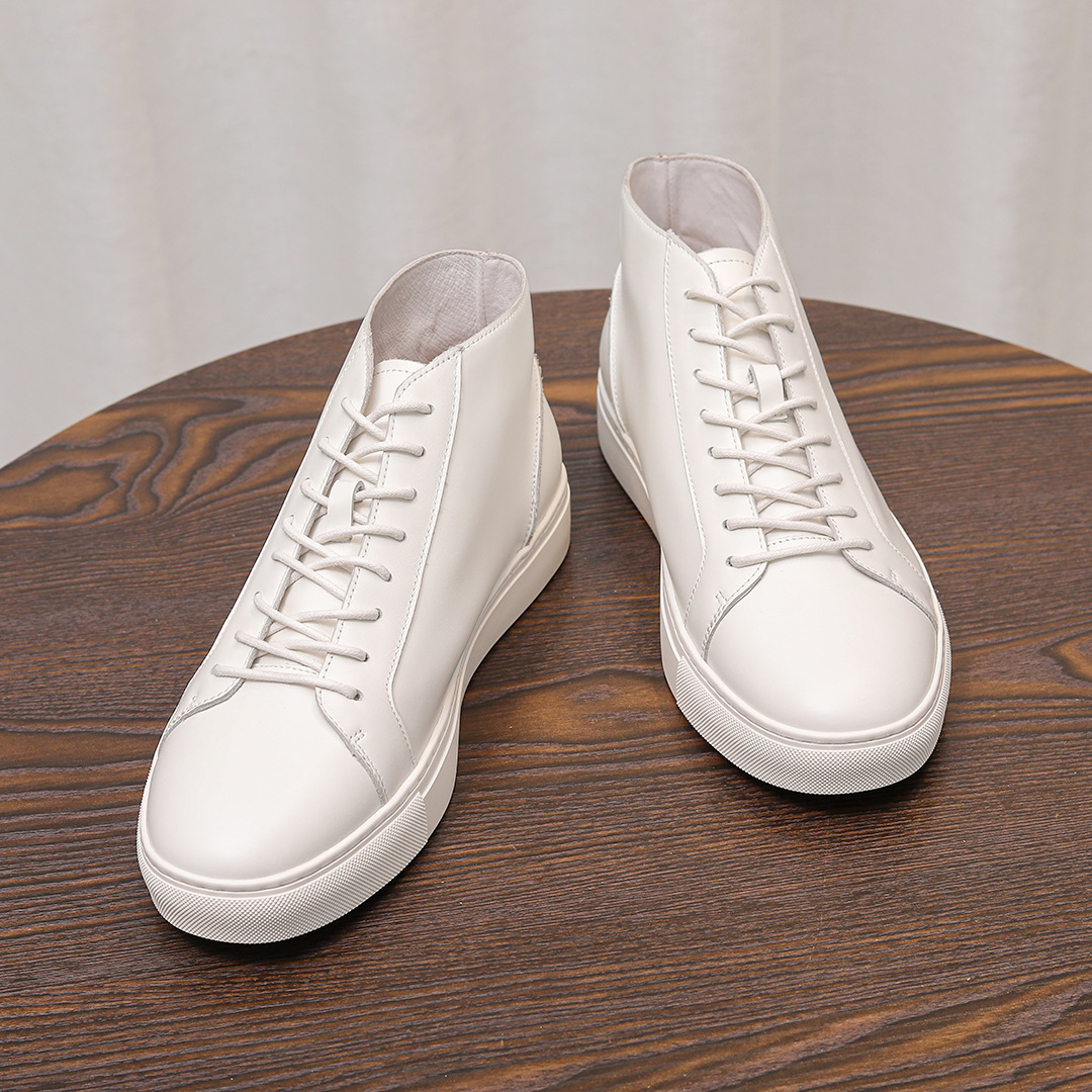 男士青春潮流手工中筒休闲款板鞋