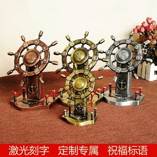 舵手落地领航舵摆件航海舵手船舵装饰品办公室公司开业送礼品包邮