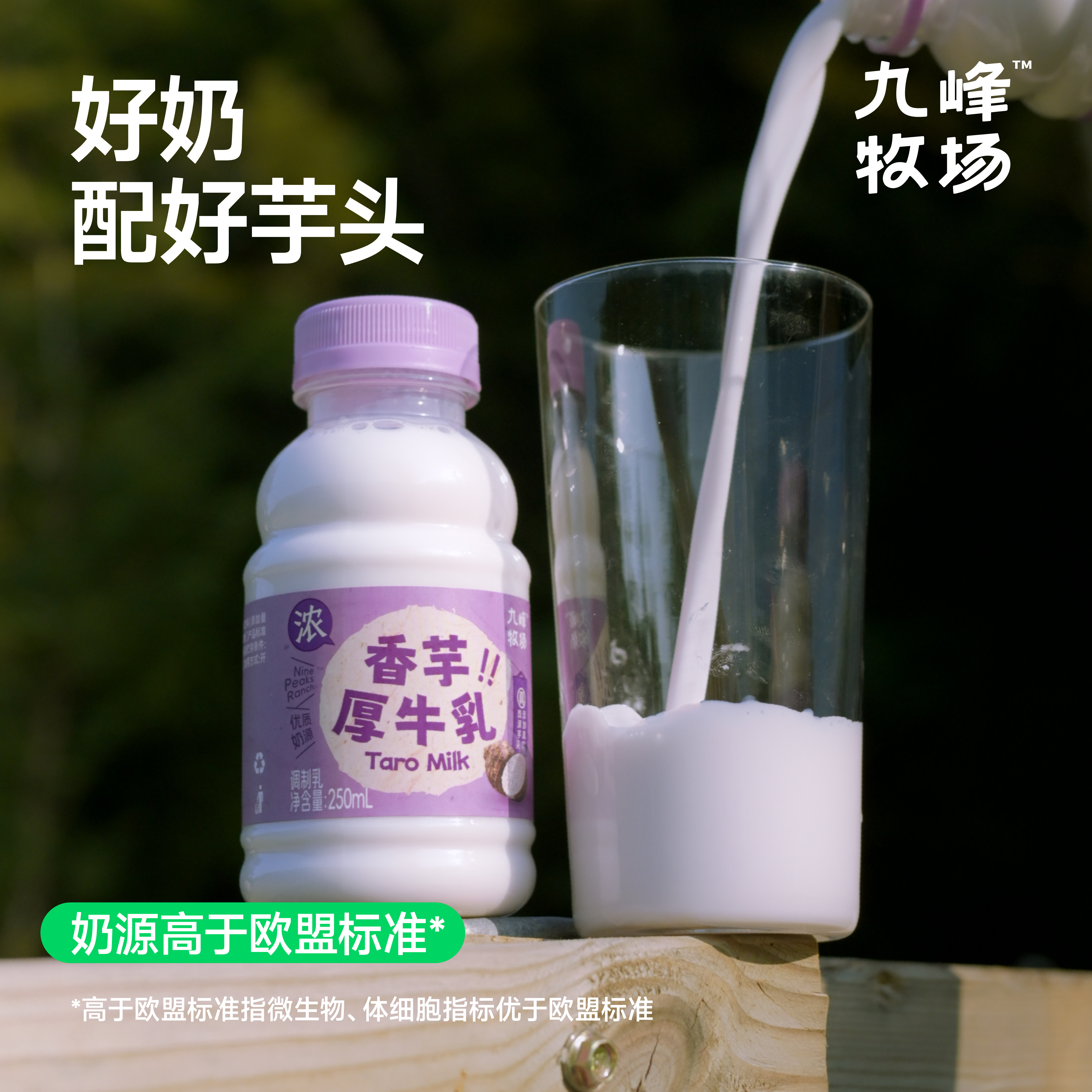 九峰牧场香芋厚牛乳荔浦芋头风味早餐奶学生儿童牛奶250ml*6瓶装