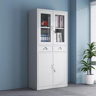 钢制铁皮储物柜文件柜档案柜带锁会计收纳柜财务凭证柜办公资料柜