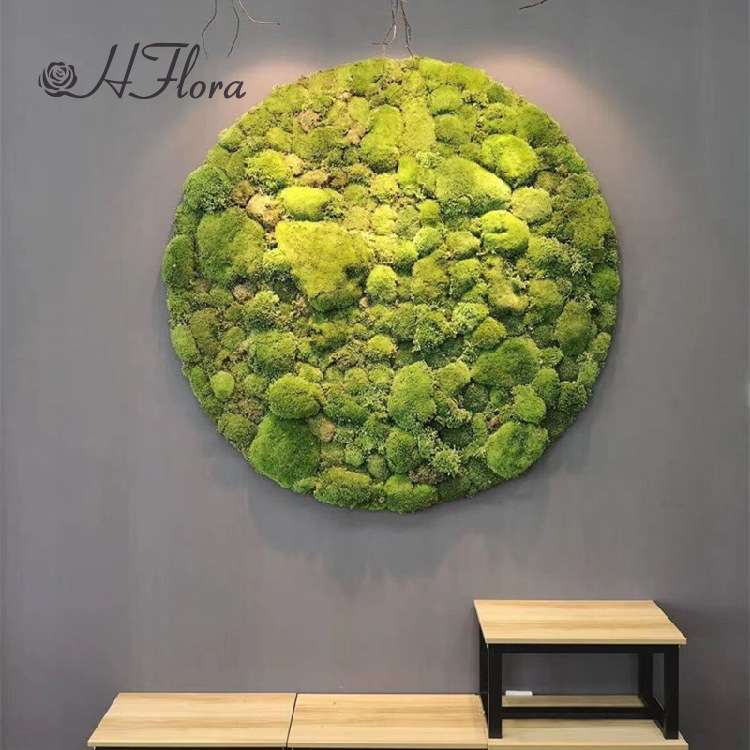 永生苔藓墙装饰挂画天然驯鹿苔藓片苔藓板绿植墙装饰材料厂家
