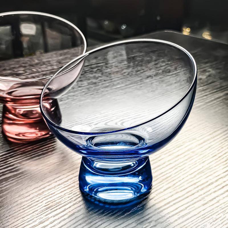 水晶玻璃碗高脚托盘水果碟精致小碟子果盘位上冰淇淋杯子冰激凌杯