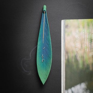 陶瓷香插香座 线香香插线香炉卧香炉檀香盘托插香器点香 线香底座